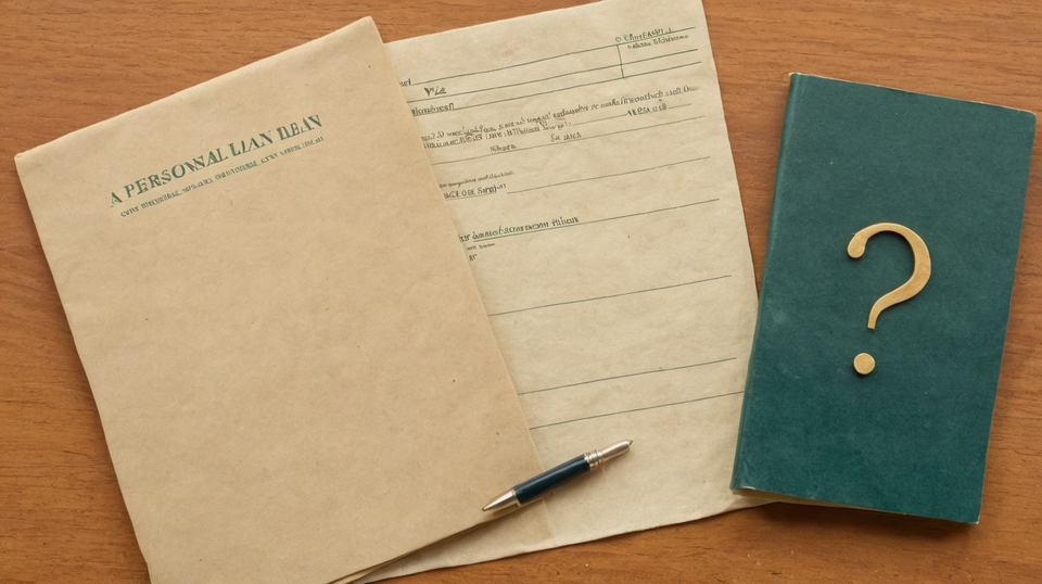 Person reviewing personal loan terms and federal student loan options at a desk